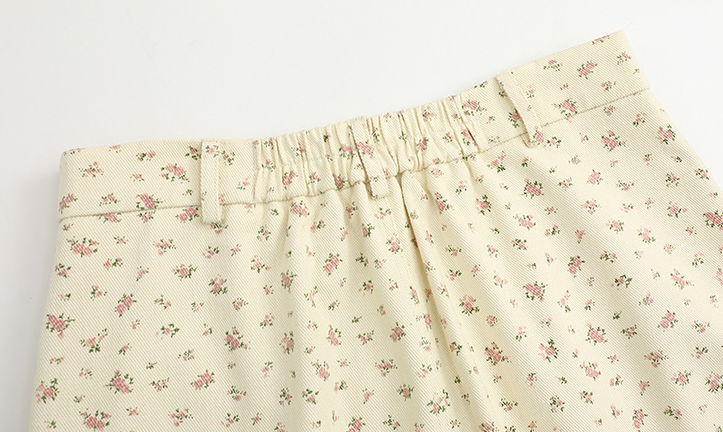 大きいサイズ レディース 小花柄ハイウエストAラインミニスカート LL 3L 4L 5L 6L