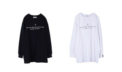 大きいサイズ レディース ハートチャームラウンドネックプリント長袖スウェットTシャツ LL 3L 4L 5L