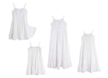 大きいサイズ レディース ストライプ柄ジャカードコットンフリルワンピース（ミニ / ロング） LL 3L 4L 5L