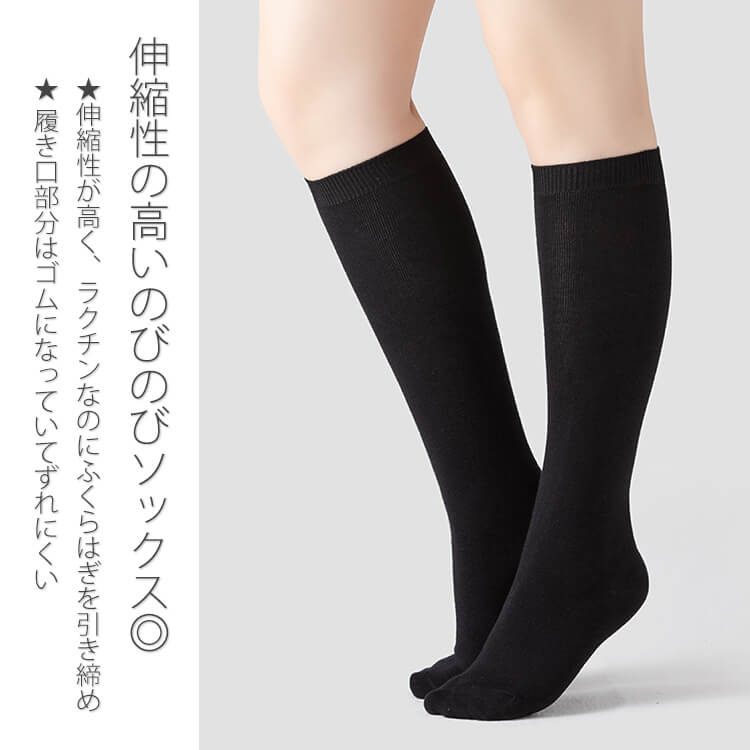 大きいサイズ レディース スリムフィット着圧ハイソックス F フリーサイズ(LL-5L)