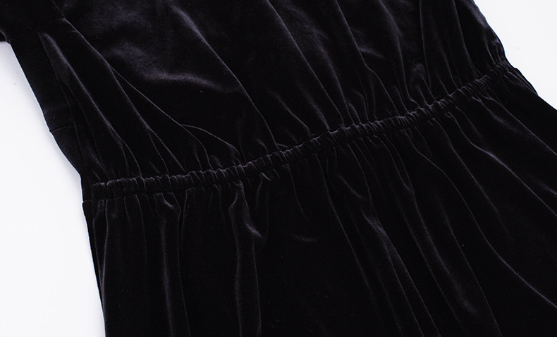 大きいサイズ レディース Vネックレースベルベットエレガントワンピース  LL 3L 4L 5L 6L