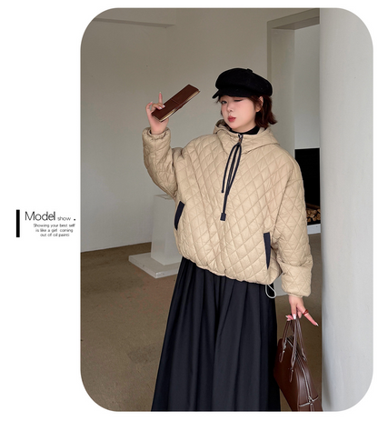 大きいサイズ レディース プルオーバーフード付きキルティングスウェットパーカー 3L 4L 5L