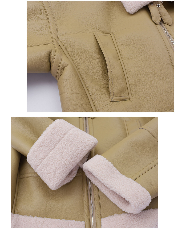 大きいサイズ レディース フリースラペルクラシックPUレザーライダースジャケット LL 3L 4L 5L