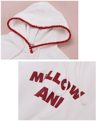 大きいサイズ レディース フード付きコントラストステッチスウェットシャツパーカー LL 3L 4L 5L