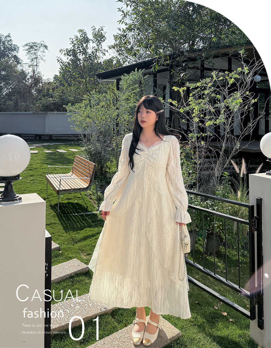 大きいサイズ レディース スパンコールチュールレースフェアリーワンピース LL 3L 4L 5L