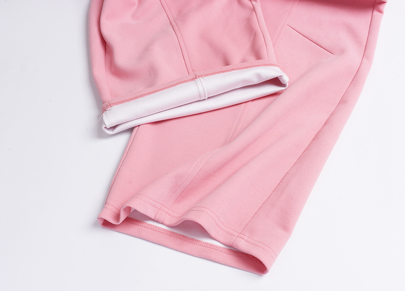 大きいサイズ レディース コットンニットカジュアルツーピーススウェットセットアップ 3L 4L 5L