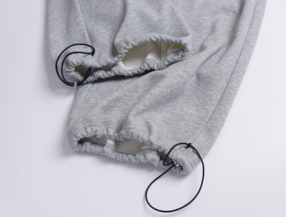 大きいサイズ レディース フラワーボタン付きフリース裏地スウェットパンツ LL 3L 4L 5L