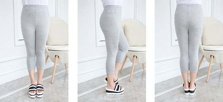 大きいサイズ レディース ゆったりフィット7分丈レギンス LL 3L 4L 5L 6L