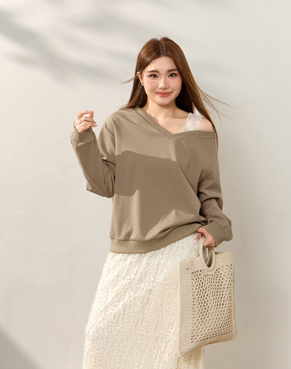 大きいサイズ レディース レース肩見せトップス＆刺繍レースロングスカート(別売り) LL 3L 4L 5L 6L