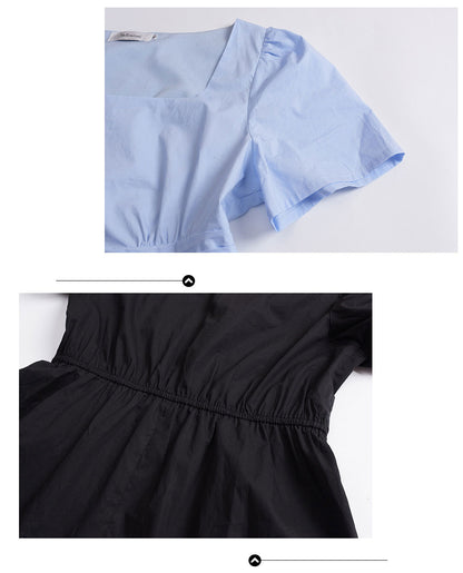 大きいサイズ レディース フレンチスクエアネックフリルワンピース LL 3L 4L 5L