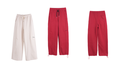 大きいサイズ レディース 刺繍ロゴニットカジュアルストレートパンツ LL 3L 4L 5L