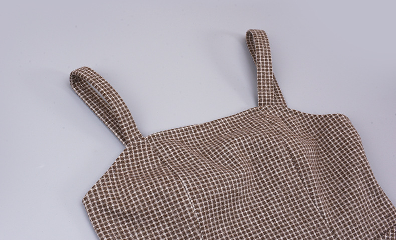 大きいサイズ レディース ハイネックインナーシャツ+サスペンダーワンピース2点セット LL 3L 4L 5L 6L