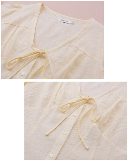 大きいサイズ レディース リボンフレンチセットアップ（トップス+ショートスカートパンツ） LL 3L 4L 5L