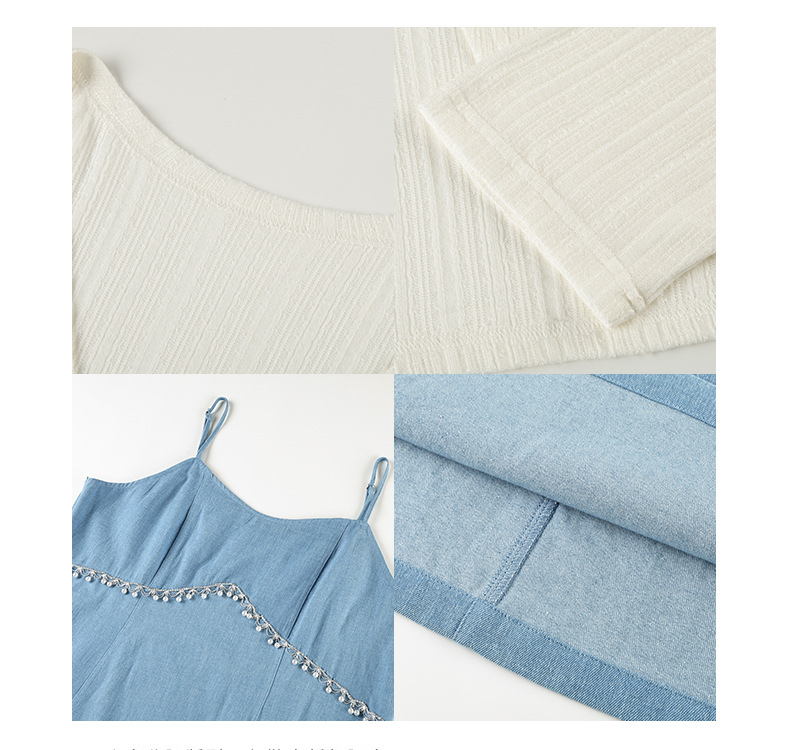 大きいサイズ レディース ツーピース（カーディガン＋デニムキャミソールワンピース） LL 3L 4L 5L 6L