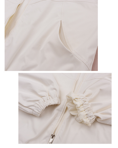 大きいサイズ レディース フード付きハイカーゴダブルジッパージャケット LL 3L 4L 5L