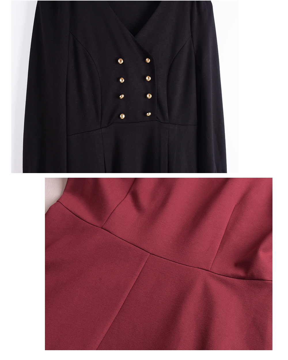 大きいサイズ レディース フリルVネックダブルブレストワンピース（ベルト別売） LL 3L 4L 5L