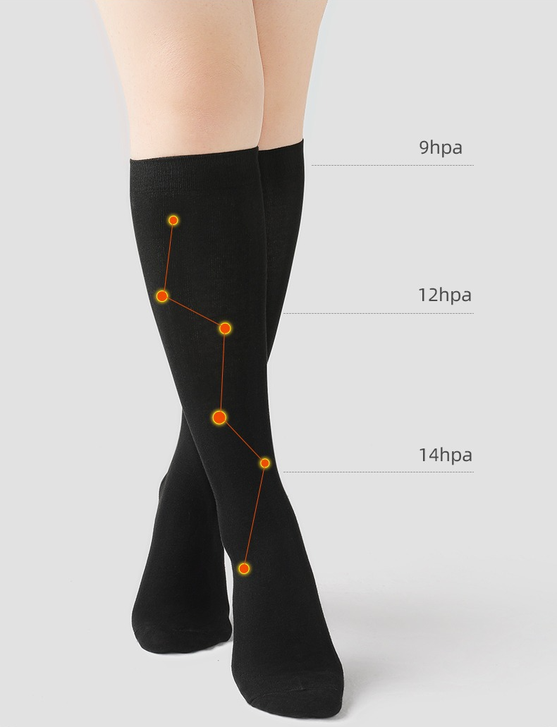 大きいサイズ レディース スリムフィット着圧ハイソックス F フリーサイズ(LL-5L)