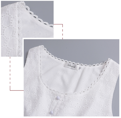 大きいサイズ レディース ホワイトノースリーブレースティアードワンピース LL 3L 4L 5L