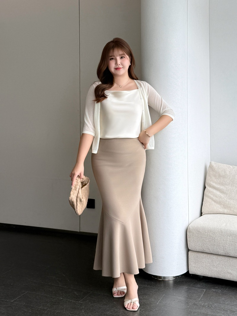 大きいサイズ レディース ボディコンフィッシュテールスカート LL 3L 4L 5L