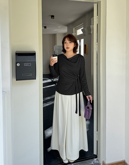 大きいサイズ レディース フレンチレトロスタイルウエストタイトップス LL 3L 4L 5L