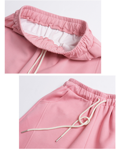 大きいサイズ レディース コットンニットカジュアルツーピーススウェットセットアップ 3L 4L 5L