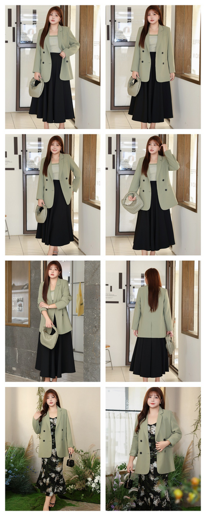 大きいサイズ レディース ダブルブレストカジュアルジャケット LL 3L 4L 5L