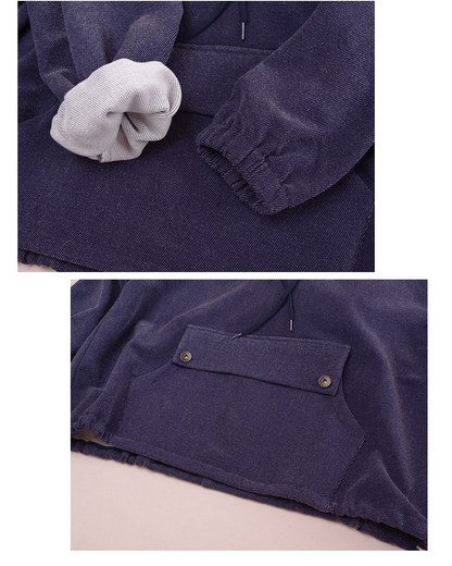 大きいサイズ レディース フード付きドローストリング厚手スウェットパーカー LL 3L 4L 5L