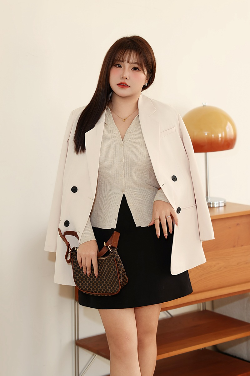 大きいサイズ レディース ダブルブレストカジュアルジャケット LL 3L 4L 5L