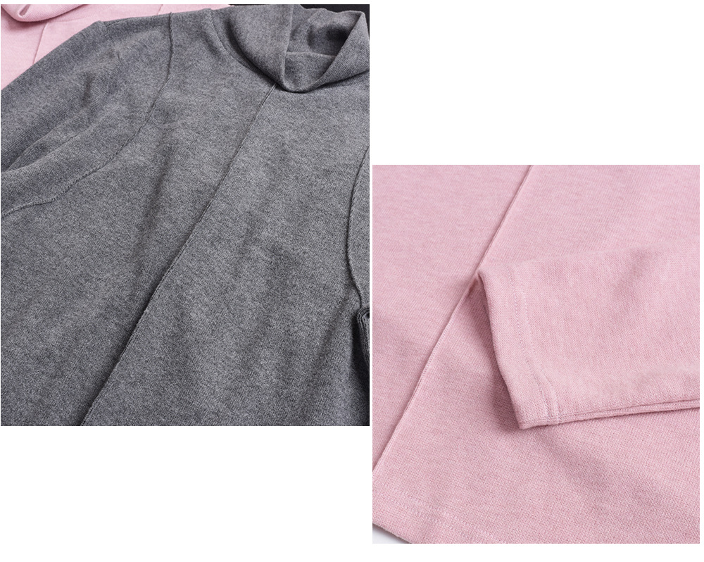 大きいサイズ レディース フロントラインタートルネック起毛ニットインナー LL 3L 4L 5L