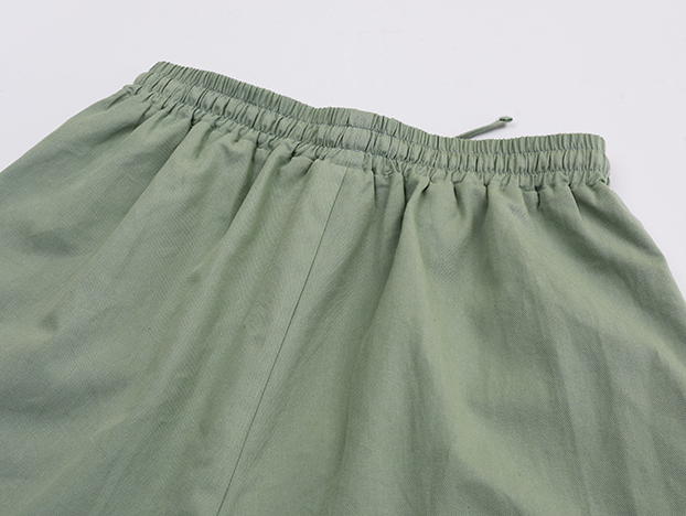 大きいサイズ レディース カジュアル無地コットンショートパンツ全4色 LL 3L 4L 5L