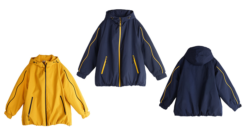 大きいサイズ レディース フード付きバイカラーパイピングカジュアルジャケット 3L 4L 5L