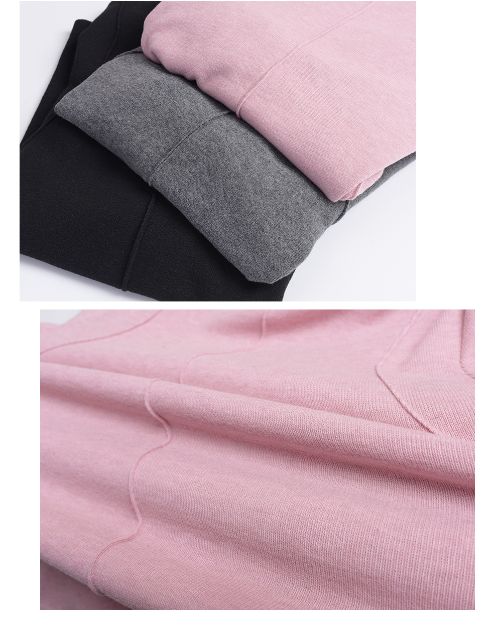 大きいサイズ レディース フロントラインタートルネック起毛ニットインナー LL 3L 4L 5L