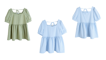 大きいサイズ レディース レースアップフリルベビードールブラウス LL 3L 4L 5L