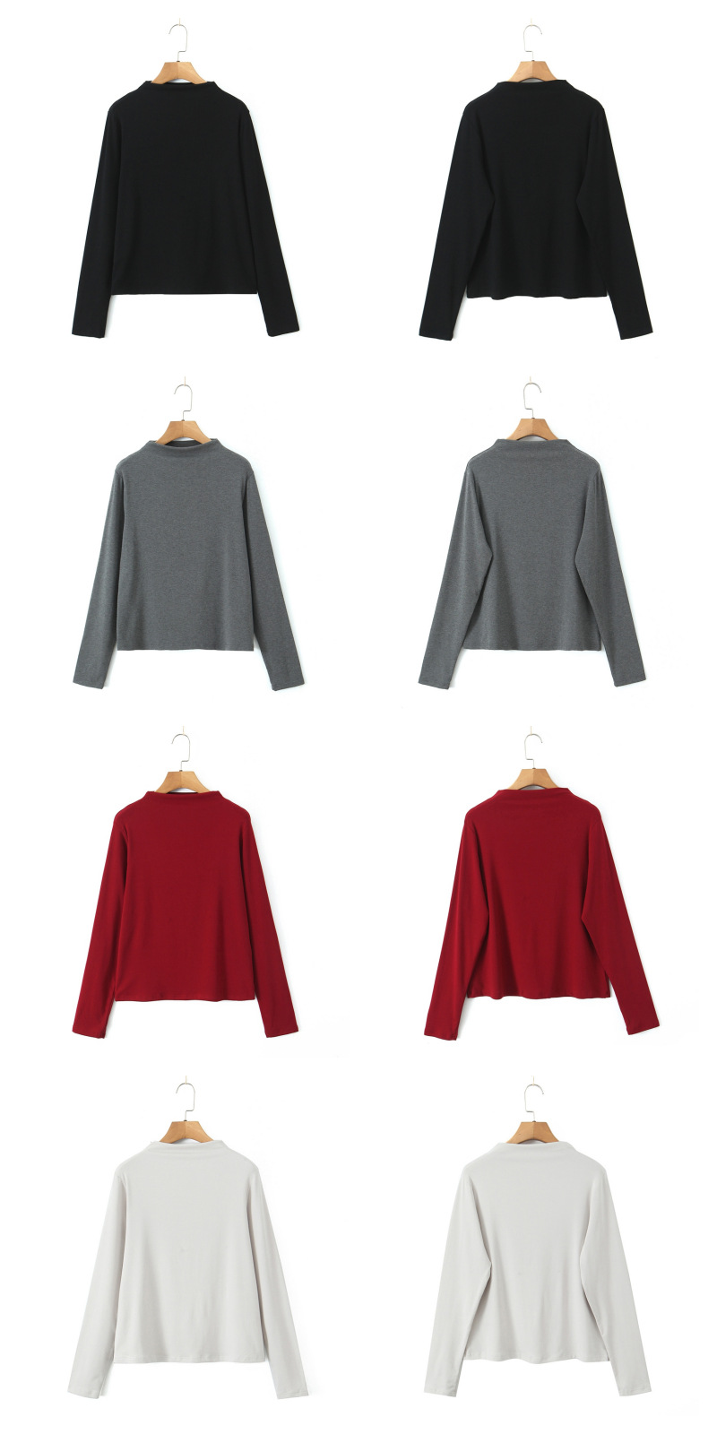 大きいサイズ レディース ハイネック長袖スタイリッシュインナーシャツ LL 3L 4L 5L