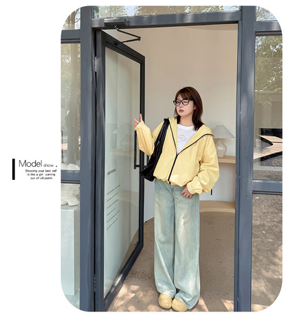 大きいサイズ レディース ルーズフード付きカジュアルジャケット 3L 4L 5L