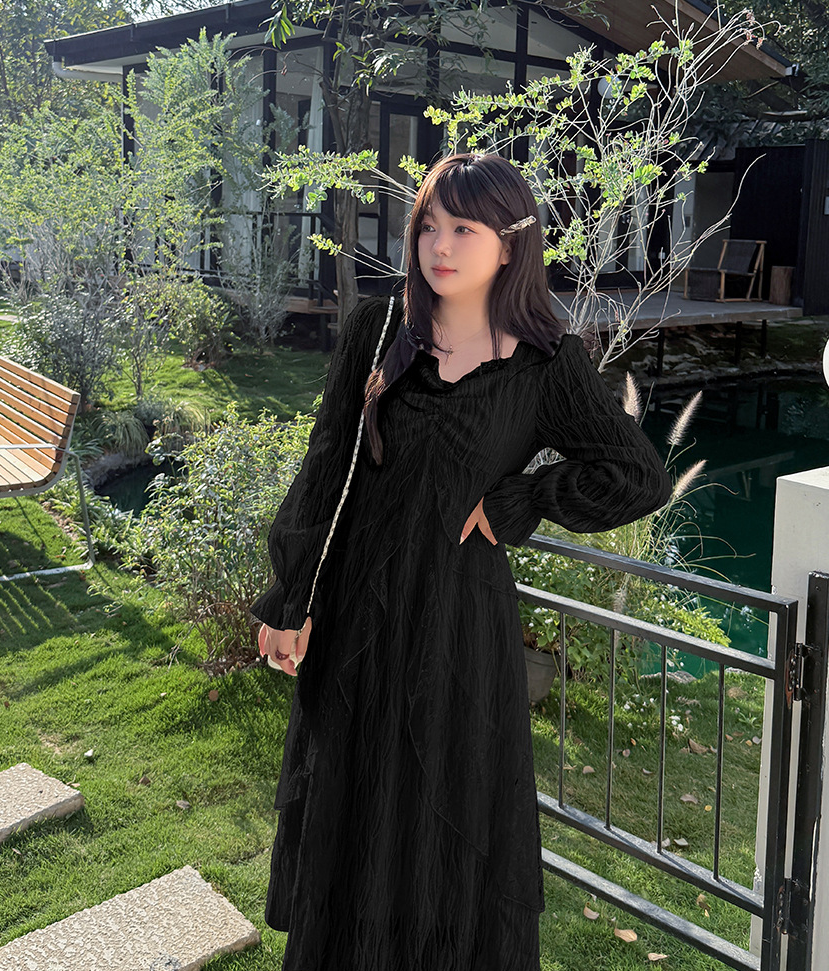 大きいサイズ レディース スパンコールチュールレースフェアリーワンピース LL 3L 4L 5L