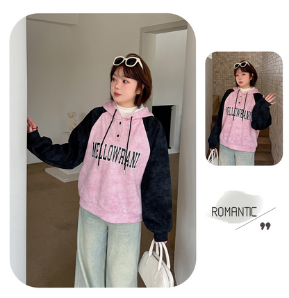 大きいサイズ レディース フリース裏地ラグランスリーブスウェットパーカー LL 3L 4L 5L