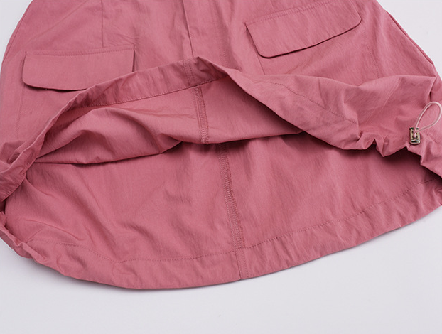 大きいサイズ レディース ドローストリング付きワークウェアスタイルミニスカート LL 3L 4L 5L