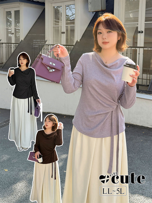 大きいサイズ レディース フレンチレトロスタイルウエストタイトップス LL 3L 4L 5L