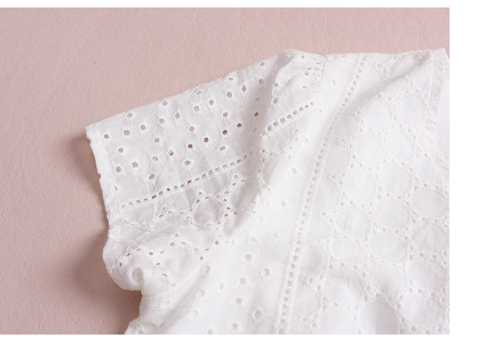 大きいサイズ レディース 刺繍コットンVネックワンピース LL 3L 4L 5L