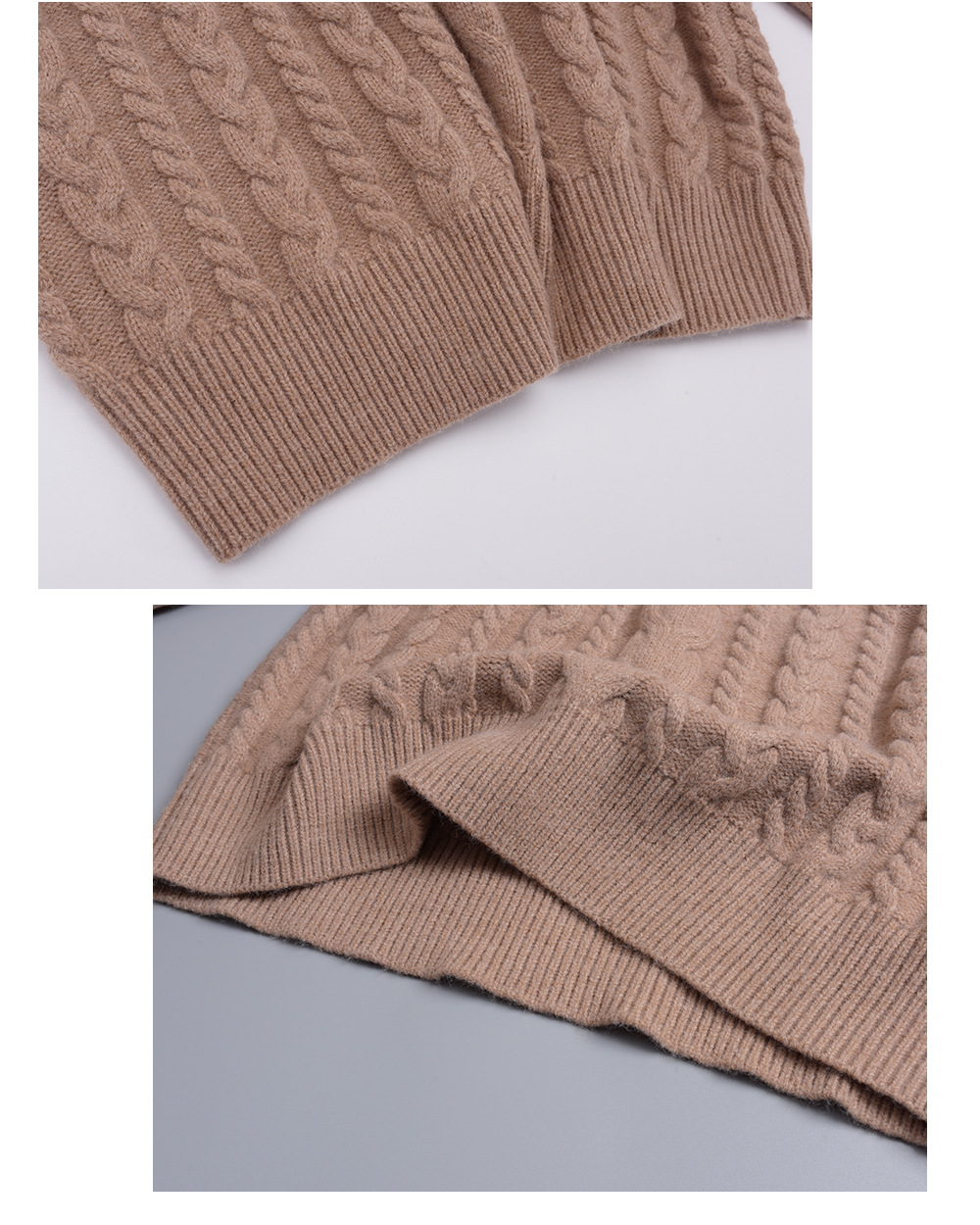 大きいサイズ レディース ラウンドネックケーブル編みカレッジスタイルセーター LL 3L 4L