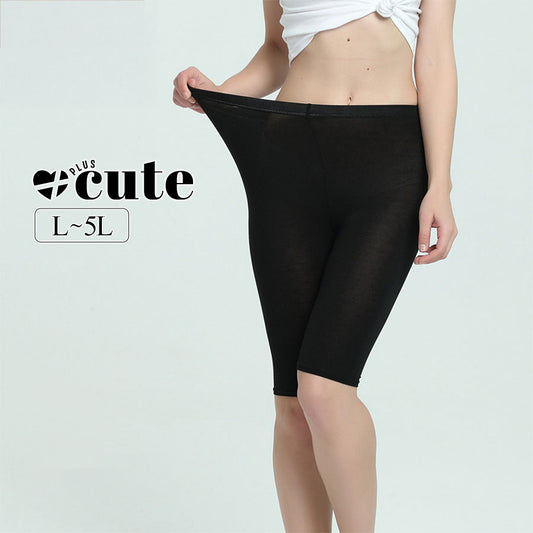 大きいサイズ レディース 股ずれ防止5分丈レギンス 通年用 L LL 3L 4L 5L