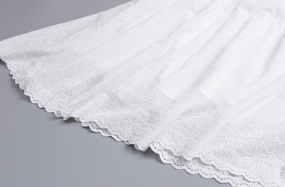 大きいサイズ レディース ホワイトノースリーブレースティアードワンピース LL 3L 4L 5L