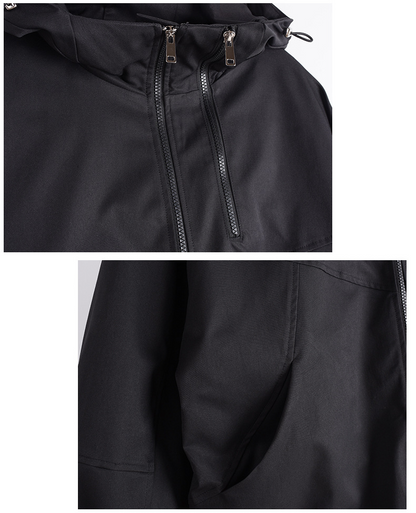 大きいサイズ レディース フード付きハイカーゴダブルジッパージャケット LL 3L 4L 5L