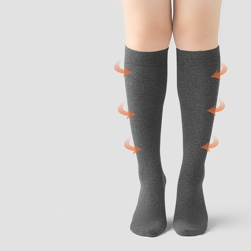 大きいサイズ レディース スリムフィット着圧ハイソックス F フリーサイズ(LL-5L)