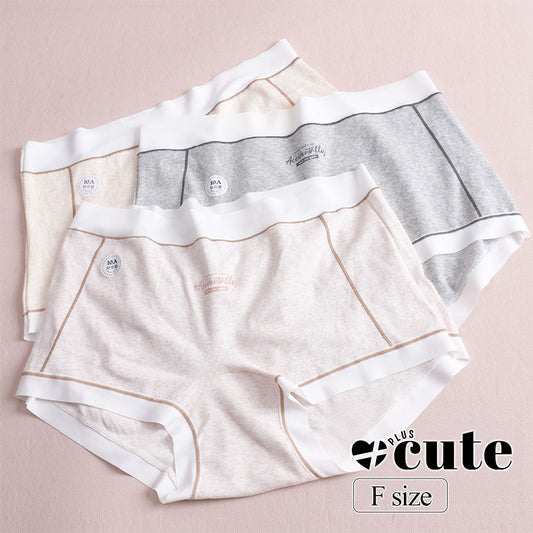 大きいサイズ レディース コットンジャカードボクサーパンツショーツ F フリーサイズ