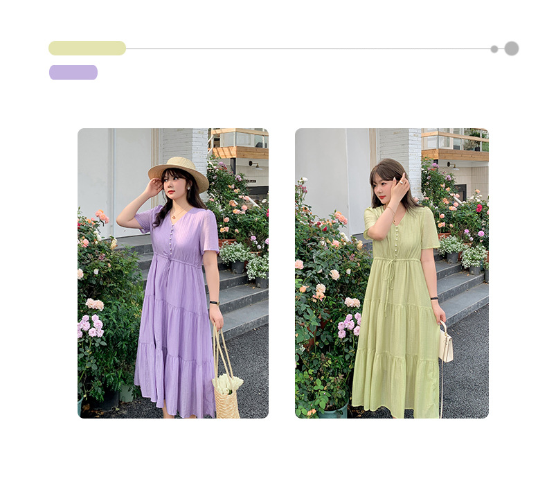 大きいサイズ レディース Vネックジャガードロングワンピース LL 3L 4L 5L