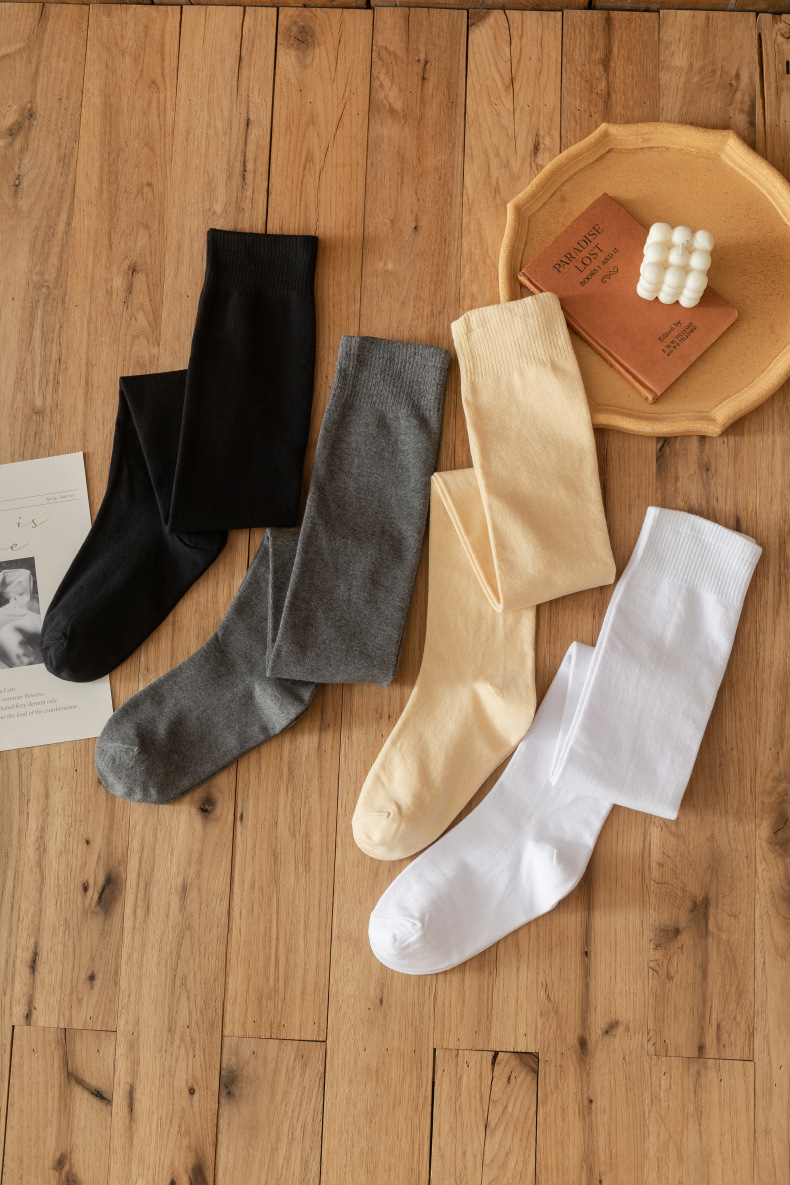 大きいサイズ レディース 滑り止め付きニーハイソックス F フリーサイズ(LL-4L)