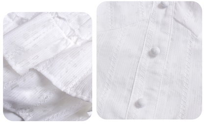 大きいサイズ レディース ストライプ柄ジャカードコットンフリルワンピース（ミニ / ロング） LL 3L 4L 5L