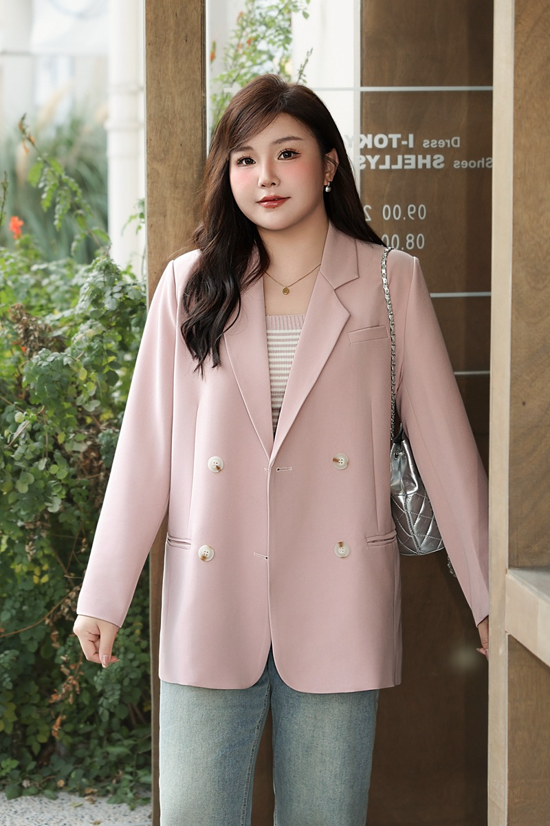 大きいサイズ レディース ダブルブレストカジュアルジャケット LL 3L 4L 5L